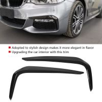 2Pcs Car Front Foglight Eyebrow Cover Trim For BMW 5 Series M Sport G30 2017-2018  Carbon Fiber