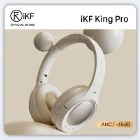 iKF King Pro- Active Noise Cancelling Bluetooth Wireless Headphone Power Bass Stereo Sound with Microphone Wired Headset Gaming Mode 125 hours Play Time for Online Class