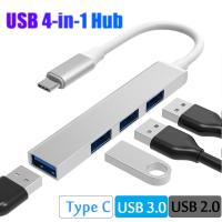 [HOT HAIXWLXKWW 589] Type C HUB USB Dock 3.0 4 Port Splitter Adapter สำหรับ HUAWEI Aluminium Alloy Hub For