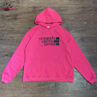 Vetements Hoodies ผู้ชายผู้หญิง High Street Casual แฟชั่นคลาสสิกพิมพ์โลโก้1:1 Heavy ผ้า VTM Pullover เสื้อ