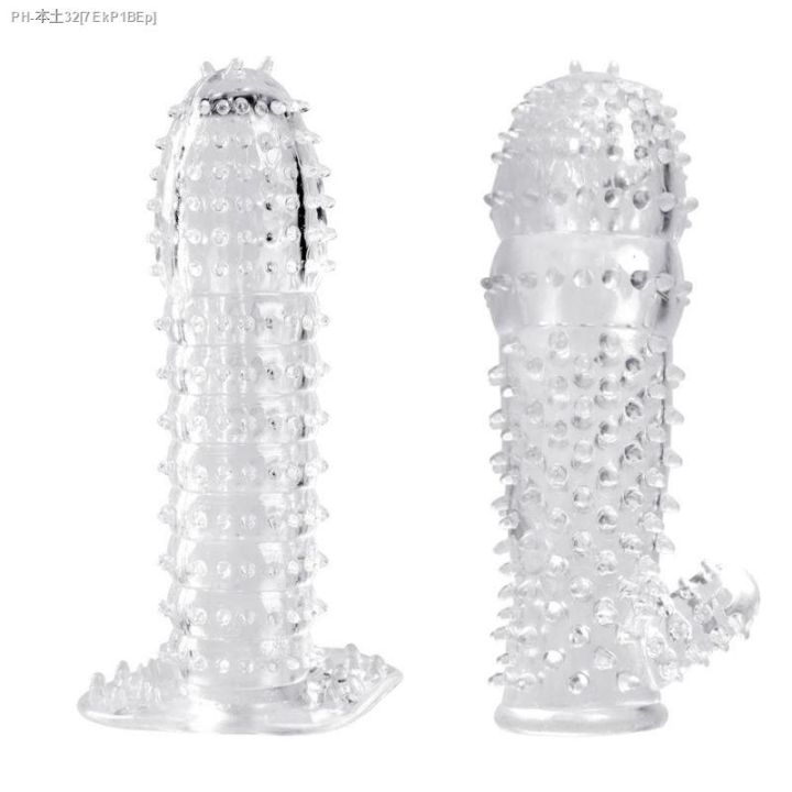 ☃﹍ Washable Spiky Condom Reusable Crystal Condom Sleeves Sextoy for Men ...