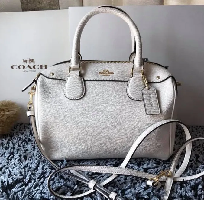 Coach F57521 Mini Bennett In Crossgrain Leather Satchel Bag Chalk Lazada Ph