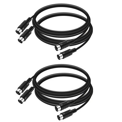 4-Pack 5-Pin DIN MIDI Cable, 3-Feet Male to Male 5-Pin MIDI Cable for MIDI Keyboard,Keyboard Synth,Rack Synth,Rack Synth