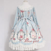 MAGOGO Women Kawaii Lolita Maid Dress Long Sleeve Costume Loose New Flower Princess Original Dress Hot Christmas