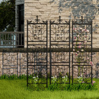 UNHO 6 บล็อก รั้วตกแต่งสวน 77 in Tall Metal Garden Trellis Fencing Barrier ของตกแต่งสวน