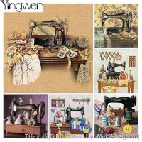 【LZ】✘✳  5D DIY Retro Diamond Painting Art Sewing Machine Full Diamond Mosaic Picture Embroidery Decoration Home Wall Sticker Puzzle Gift