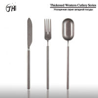 MXH new r snowflake sand 304 stainless steel steak , fork and spoon 4-piece set made of old-fashioned commercial wester