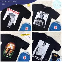 HD เสื้อผู้ชาย เสื้อผู้ชายวัยรุ่น เสื้อวง Eminem พิมพ์ หน้า-หลัง เสื้อผู้ชายไซส์ใหญ่