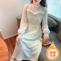 Gentle lace high set skirt female autumn winter new design sense retro temperament fairy dress