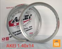 วงล้ออลูมิเนียม AKEI ของแท้ เกรด AAA สีเงิน ขนาด 1.40x14 จำนวน 2 วง #ล้อขอบ 14 - 1.40