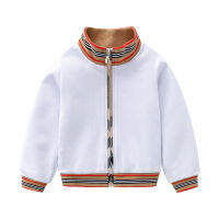 Kids Jacket Boys Girls Coats Spring Cotton Zipper Stripe Jacket Childrens Soft Outerwear Baby Boys Girls Outdoor Sports Clothes