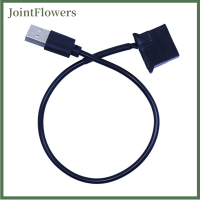 JointFlowers USB to Molex สายอะแดปเตอร์สายเคเบิลเชื่อมต่อคอมพิวเตอร์พัดลมระบายความร้อนคอมพิวเตอร์4ขา