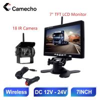 Camecho กล้องมุมมองด้านหลังของการสำรองข้อมูลไร้สาย LCD กันน้ำ7 "HD จอจอติดรถสำหรับรถบัสรถบรรทุก RV รถพ่วงรถขุด