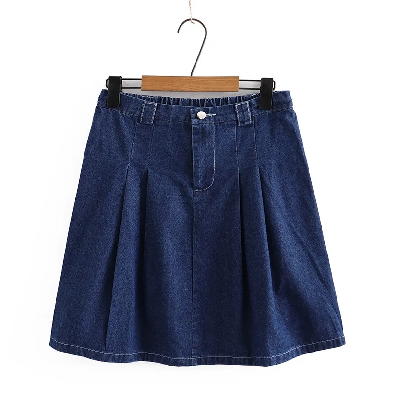 Pleated denim shop skirt 5xl