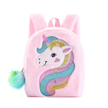 Unicorn Half Body With Free Lunch Box Cute Kids Backpack Toddler Bag Mini Travel  Bag for