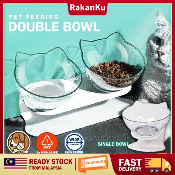 RakanKu Malaysia Pet Food Bowl Cat Bowl Raised Stand Double Single