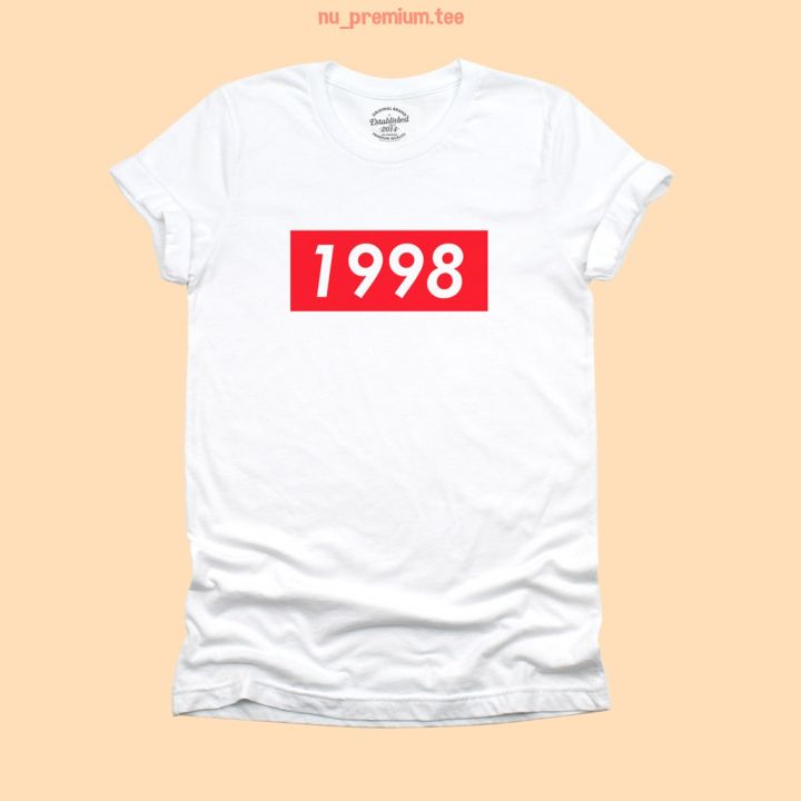 การออกแบบเดิมเสื้อยืดลาย-1998-เสื้อลายปีเกิด-เสื้อวันเกิด-ไซส์-s-5xl