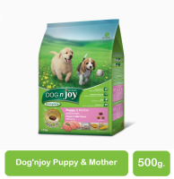 Dognjoy Puppy &amp; Mother อาหารสุนัข สำหรับลูกสุนัขและแม่สุนัขสูตรไก่และนม 500g.