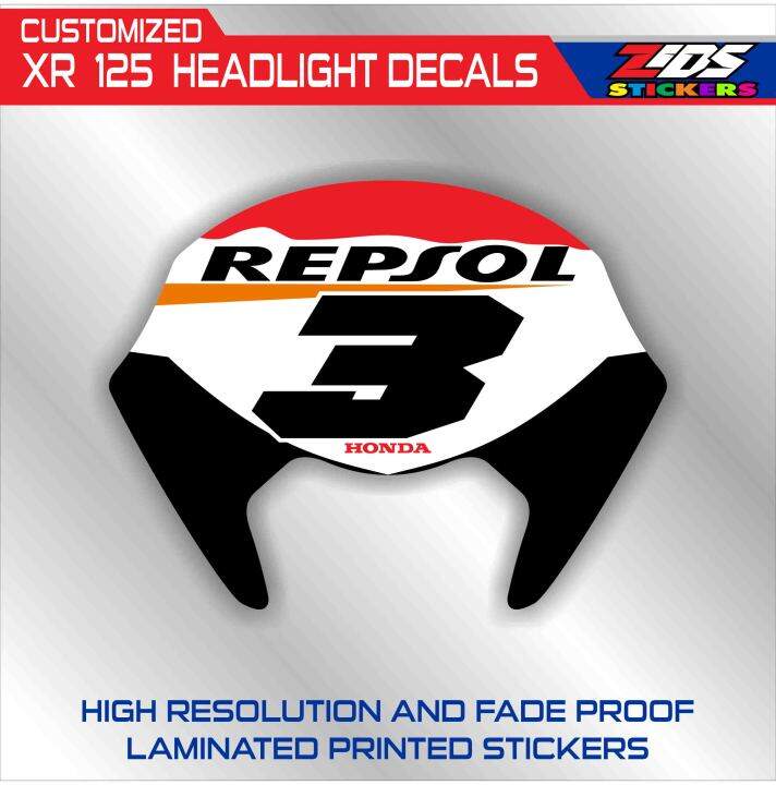 NUMBER PLATE / HEADLIGHT DECALS FOR HONDA XR 125 AND 150 Lazada PH