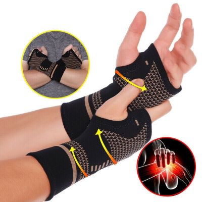 ○℡✿ Wrist Brace for Carpal Tunnel Relief Wrist Compression Glove Wrist Support Sleeves for Tendonitis Yoga Arthritis Wrist Sprain