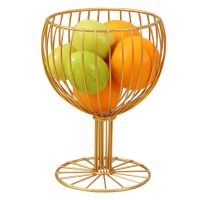 Light Luxury Wrought Iron High-Foot Fruit Plate Home Plate Display Stand Plate Fruit Basket