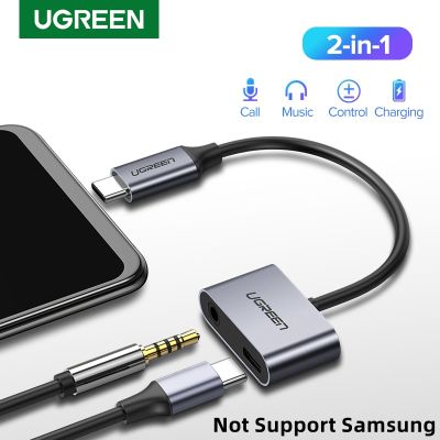 UGREEN 2-in-1 USB C to 3.5mm USB C Charging Headphones Adapter with Fast Charging USB Type C to 3.5mm Audio AUX Cable For Xiaomi