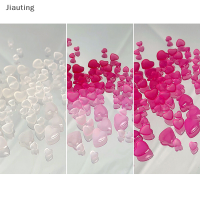 Jiauting 100pcs UV Sensitive Heart Nail Art ตกแต่งแสงสีเปลี่ยน rhinestones