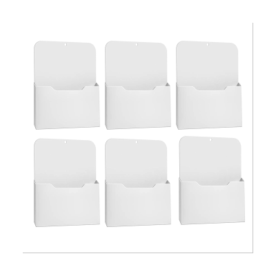 6 PCS Magnetic File Holder Letter Size Magnetic Paper Holder Mail Magnetic Fridge Organizer for Locker Office