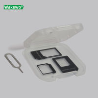 WAKEWO TF microSD card case sim card adapter Nano micro sim card tray eject needle pin tool transparent collection box SIM Tools