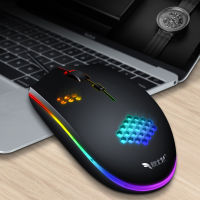 M55 ออปติคอลเมาส์เล่นเกม RGB ความแม่นยำสูงออปติคอลเมาส์เล่นเกม DPI 800-1600 ปรับเหมาะสำหรับ MMORPG (BNS) FPS MoBA แบบใช้สายสก์ท็อปการเล่นเกมคอมพิวเตอร์ปิดเสียงเมาส์ cf esports