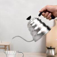 Teflon Home Coffee Hand Brewing Pot Drip type Cloud Long mouth Stainless steel coffee pot with temperature contr