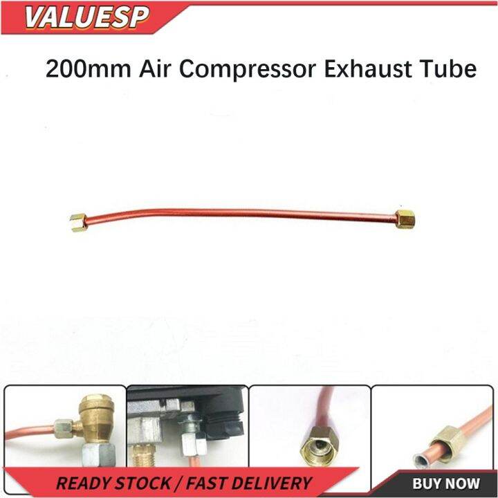 【Hot Sale】200mm Air Compressor Exhaust Tube Copper Tone Replacement Air