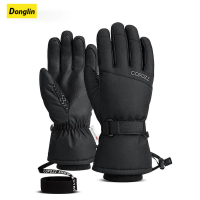 Donglin ถุงมือสกี Ultralight Waterproof Winter Warm ถุงมือ ถุงมือสโนว์บอร์ด รถจักรยานยนต์ ขี่ Snow Windproof ถุงมือ