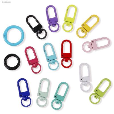 ♝♟ 10Pcs Alloy Spring O-Ring Buckles Clips Carabiner Purses Moblie Phone Chain Push Trigger Snap Hooks Carabiner T0823