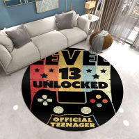 3D Living Room Carpet Gamer Floor Area Rug Chair Mat Rug for Bedroom Children Doormat Flannel Anti-slip Round Rugs and Carpets