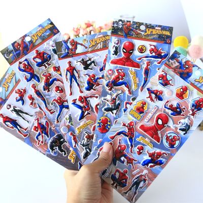 Disney Marvel The Avengers Spiderman Kids Cartoon Sticker Toy Frozen Mermaid Little Pony Cars Toy Story Diary Decoration Sticker Stickers Labels