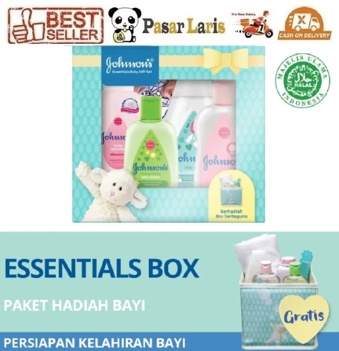 JOHNSONS ESSENTIAL BABY GIFT SET PREMIUM GIFT SET STARTER KIT BOX PAKET