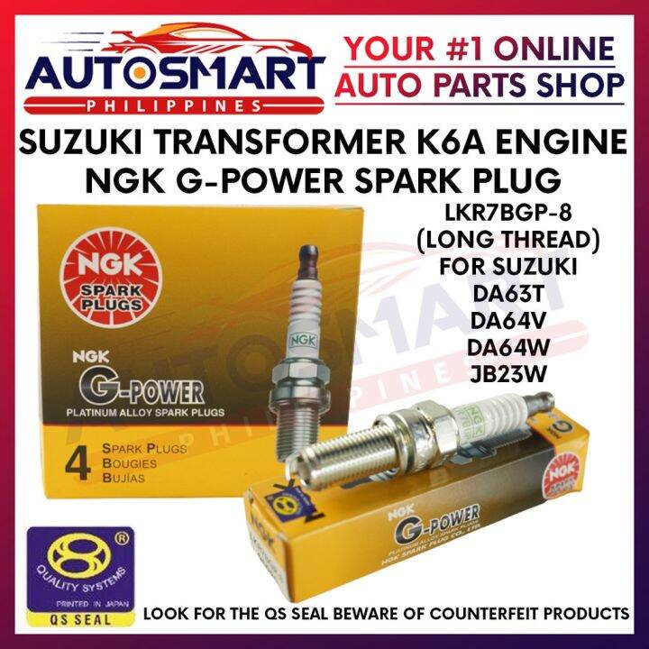 NGK Suzuki K6A Engine DA63T DA64V DA64W JB23W GPower Spark Plug Set