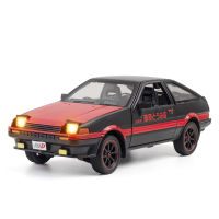 ใหม่1:24เริ่มต้น D AE86โลหะผสมโลหะรถของเล่นรุ่น D Iecast และของเล่นยานพาหนะการ์ตูนขนาดเล็กแสงเสียงรถของเล่นสำหรับเด็กของขวัญ