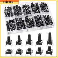 CIRETEX 200Pcs 6x6มม. ปุ่มกดแบบสัมผัส มินิมินิ 4พิน สวิทช์ปุ่มกด มีประโยชน์และดี สวิตช์สัมผัส บอร์ดทดลองวงจร PCB