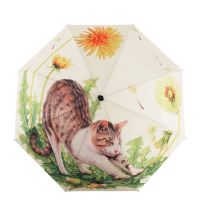 TIANQI New Arraival Art Oil Painting Umbrella Three Fold paraguas Women Parasol Anti-uv Waterproof Rain Umbrellas Cute Cat