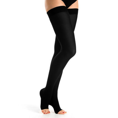Medical Thigh High Compression Stockings Women Men Firm Support 20-30 mmHg,Open Toe, Edema Swelling Varicose Veins Flight Travel
