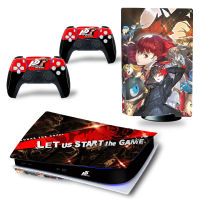 Anime Persona5 Girls GAME PS5 Disk edition decal สติกเกอร์ผิวสำหรับ PS5 Console และ 2 Controllers สติกเกอร์ไวนิล 4924-yrumrudang