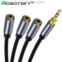 【CW】☃❂  Audio Splitter Cable 3.5mm 3 Female to Male Jack Aux for iPhone MP3 Headphone