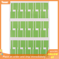 【Youer】 30pcs/Sheet self-adhesive CABLE สติกเกอร์กันน้ำแท็กสีสัน