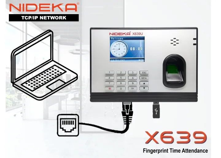 High Qualitty Nideka X639 Biometric Fingerprint Time Attendance, Bundy