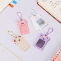 【CW】 New Kawaii Keychain Photocard Holder Kpop Idol Star Photo Picture Frame Keyring Pendant