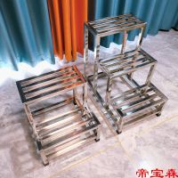 [COD] Thickened stainless steel non-slip steps home ladder climbing foot stool single-layer indoor and outdoor mobile two-two-three-step
