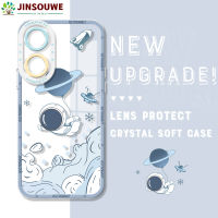 Jinsouwe เคสมือถือเคสโทรศัพท์สำหรับ OPPO Reno8 T Reno 8 T 4G เคสโทรศัพท์ลายการ์ตูนนักบินอวกาศเคสด้านหลังยางนิ่ม