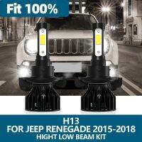 2Pcs LED Headlight H13 9008 Car Light 6000K 100W COB Chip High Low Beam Bulbs Kit For Jeep Renegade 2015 2016 2017 2018 Bulbs  LEDs  HIDs